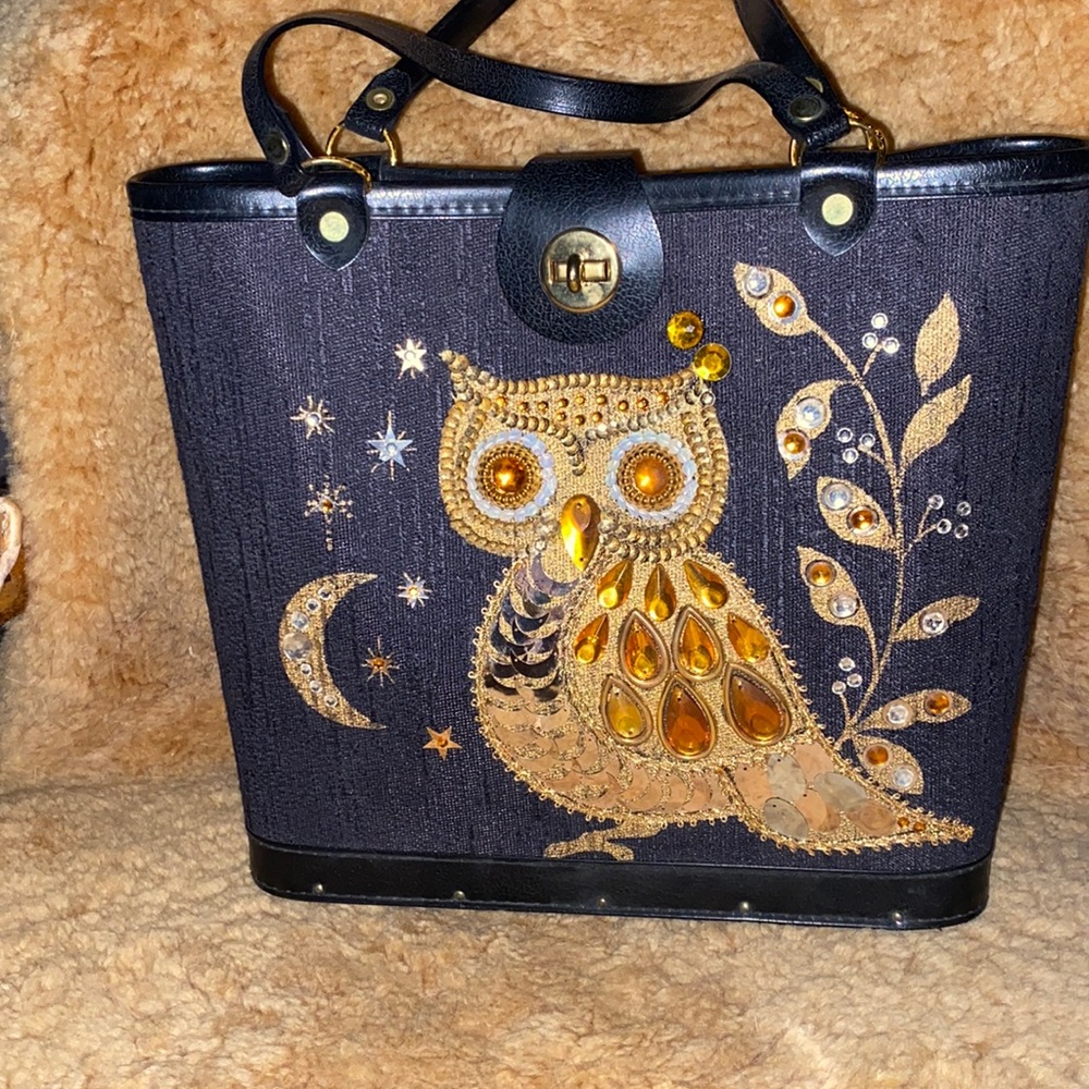Vintage Sequined Adorned Handbag